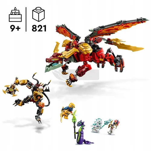 LEGO Ninjago 71868 Transformujący smoczy mech Wyldfyre, zestaw klocków 9+