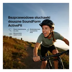 Słuchawki bezprzewodowe Belkin SoundForm ActiveFit Dokanałowe z zaczepami Bluetooth 5.4, Czarny
