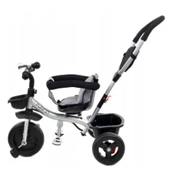 Rowerek trójkołowy z daszkiem FUNFIT obracany 360° wolne koło +trąbka