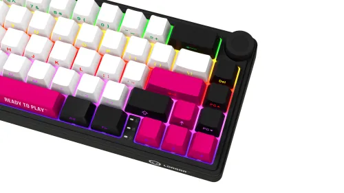 Klawiatura mechaniczna Lorgar KBP70MW Toxic Purple Czarno-czerwony