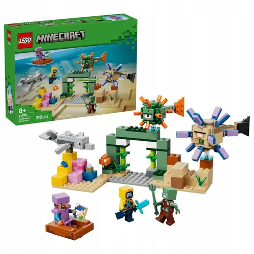 LEGO Minecraft 21598 Podwodna Przygoda 310 el. Steve Delfin