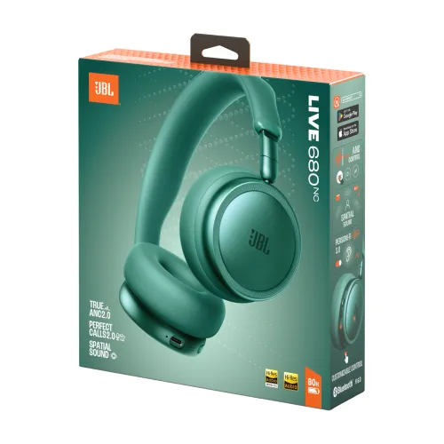 Słuchawki bezprzewodowe JBL Live 680NC Nauszne Bluetooth 6.0 Zielony