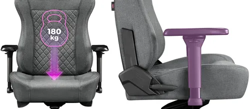 Fotel YUMISU 2052 Magnetic Jasnoszaro-czarny