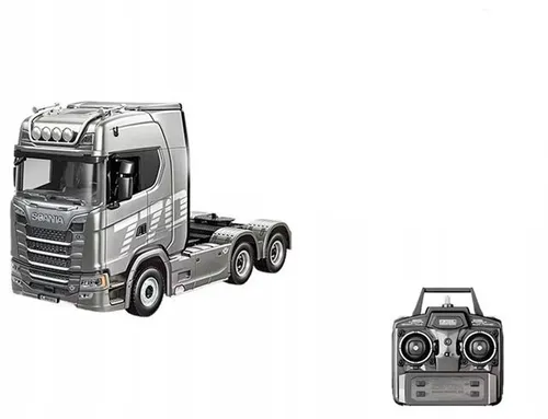Zdalnie sterowany samochód COIL ciężarówka SCANIA 770S TIR RC 1:10 na pilota srebrna