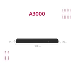 Soundbar Sony HT-A3000 z wbudowanym subwooferem 3.1 Wi-Fi Bluetooth AirPlay Chromecast Dolby Atmos DTS X