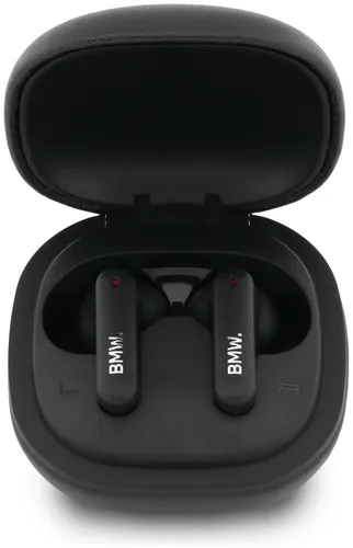 Słuchawki dokanałowe BMW Leather Metal Logo ANC Czarny
