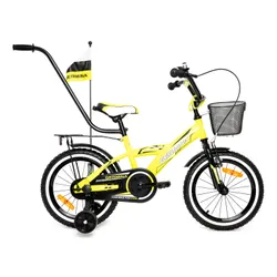Rower dziecięcy GERMINA BMX 16 cali dla chłopca Żółty