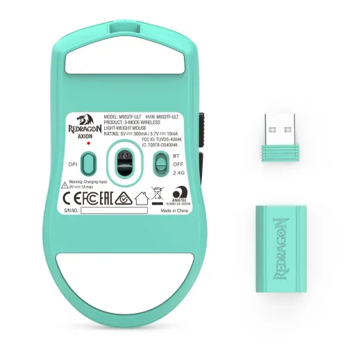 Myszka gamingowa Redragon M933TF-ULT Axion Turquoise