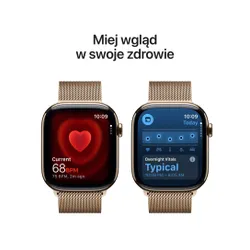 Apple Watch 11 GPS + Cellular 46mm koperta z tytanu (złoty) + bransoleta mediolańska rozmiar M/L (złoty)