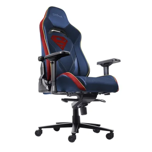 Fotel Trust GXT 721SM Ruya Pro Premium do 150kg Tkanina Skóre ECO Niebieski Superman