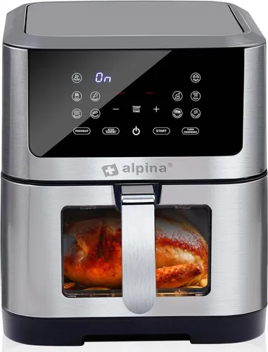Air Fryer Frytkownica beztłuszczowa ALPINA 871125224542 8l z okienkiem do obserwacji postępów gotowania