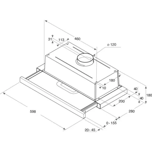 Okap Whirlpool AKR7491NB Czarny