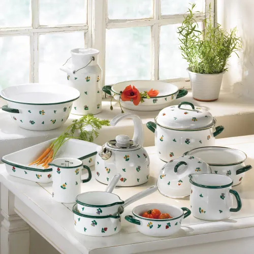 RIESS Country Gmundner Streublumen 0,75 l - rondel emaliowany