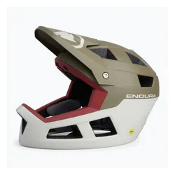 Kask rowerowy Endura Singletrack Full Face MIPS tweed green