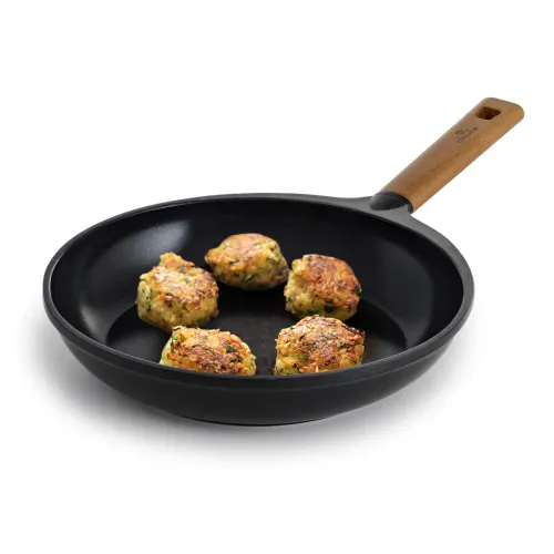 GERLACH Natur 28 cm - patelnia ceramiczna nieprzywierająca z pokrywką