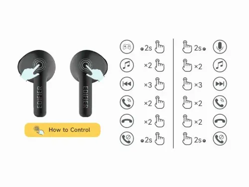 Słuchawki bezprzewodowe Edifier X2s Douszne Bluetooth 5.3 Czarny