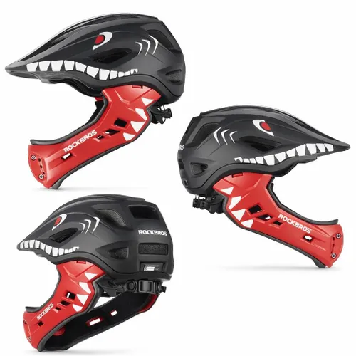 Kask rowerowy dziecięcy fullface szczękowy 2w1 odpinana szczęka rozmiar "S"