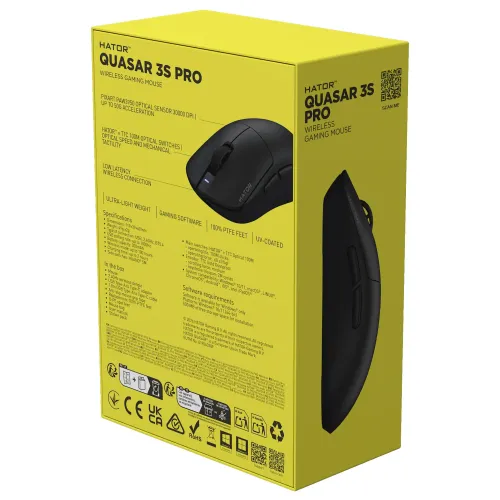 Myszka gamingowa Hator Quasar 3S Pro Wireless Czarny