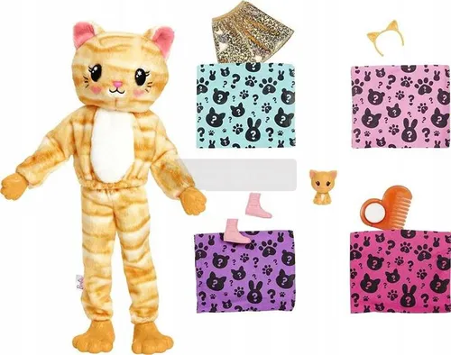 Lalka Barbie w przebraniu kota Cutie Reveal HHG20