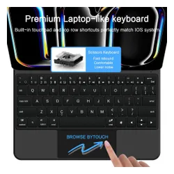 Etui na iPad Pro 13 cali TECH-PROTECT SmartCase Magnetic Czarny Klawiatura