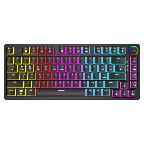 Klawiatura mechaniczna Savio Phenix Gateron Red Pro Pudding Czarny