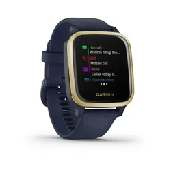 Смарт-часы Garmin Venu Sq Music темно-синий с золотистым алюминиевым безелем (010-02426-12)