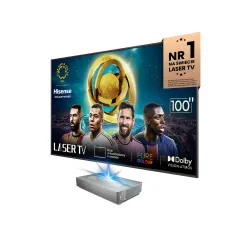 Projektor Hisense Laser TV - 100L5N - 4K UHD, Laser, Ekran ALR 100" w zestawie, Wi-Fi, BT, AirPlay, VIDAA OS