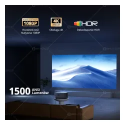 Projektor ETOE Whale Pro LED Full HD Wi-Fi Bluetooth Chromecast AirPlay Android TV
