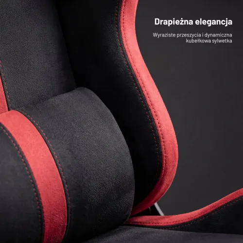 Fotel Diablo Chairs X-One 2.0 Small Bloody Mery Gamingowy do 90kg Tkanina Czarno-Czerwony
