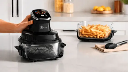 Air Fryer Frytkownica beztłuszczowa EXTRALINK Home Glass SJ-400G 4l ze szklanym pojemnikiem