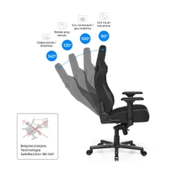 Fotel GAMVIS Elite 2.0 Pro XL Czarny (białe elementy)