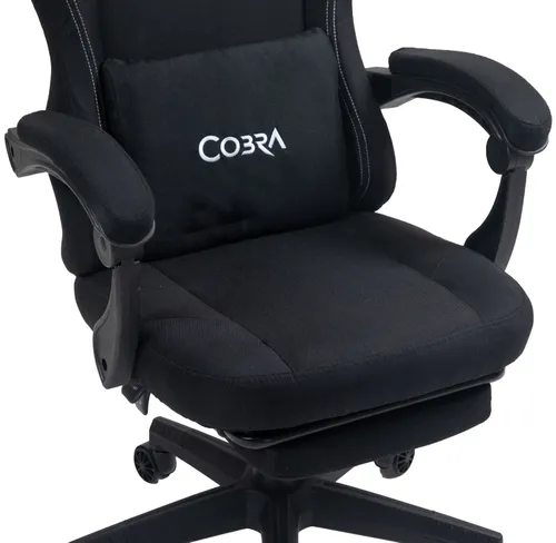 Fotel COBRA Player 5.0 CRF53BK Czarny + podnóżek