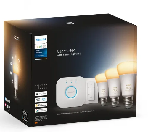 Żarówka LED Philips Hue White Ambiance E27 3 szt. Zestaw startowy