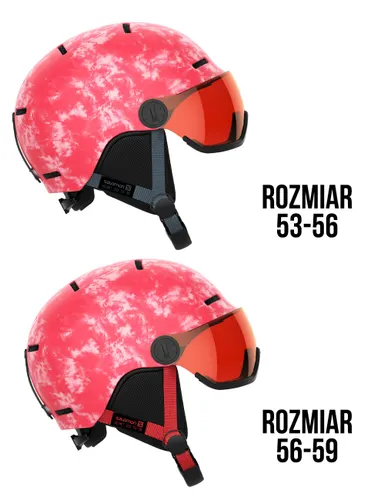 Kask narciarski dziecięcy SALOMON GROM VISOR pink z WBUDOWANA SZYBĄ - KAT. S2 - Rozmiar - M