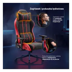 Fotel Diablo Chairs X-One 2.0 Small Bloody Mery Gamingowy do 90kg Tkanina Czarno-Czerwony