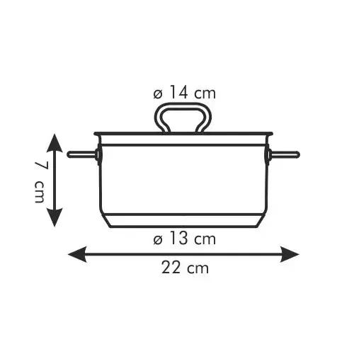 TESCOMA Home Profi niski 1 l - garnek ze stali nierdzewnej z pokrywką