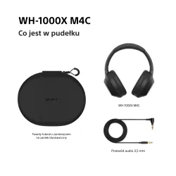 Słuchawki bezprzewodowe Sony WH-1000XM4C ANC Nauszne Bluetooth 6.0 Srebrny