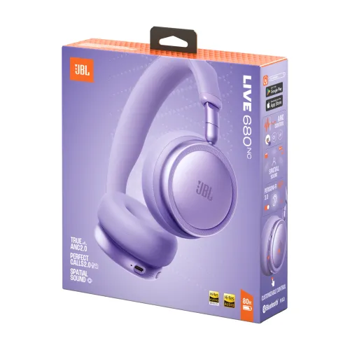 Słuchawki bezprzewodowe JBL Live 680NC Nauszne Bluetooth 6.0 Fioletowy