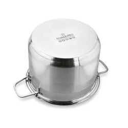 Garnek wysoki ze stali nierdzewnej z pokrywką Starke Pro Aveiro 12 l