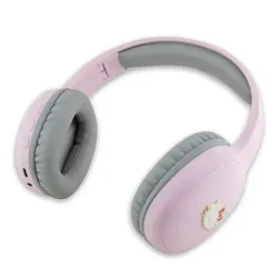 Słuchawki bezprzewodowe Hello Kitty HKBHA1BKHLMP Metal Logo Oval Shape Nauszne Bluetooth 5,3 Różowy