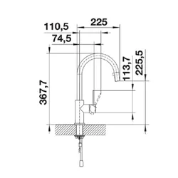 Bateria BLANCO Candor-S 523121 Stal szczotkowana