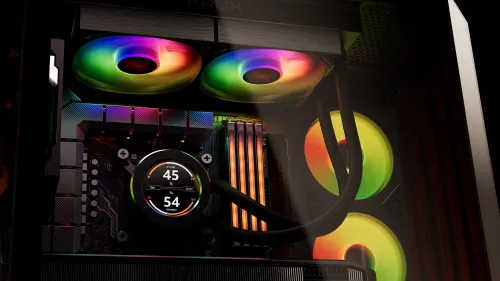Chłodzenie Krux HydroGlance 240 ARGB LCD Czarny