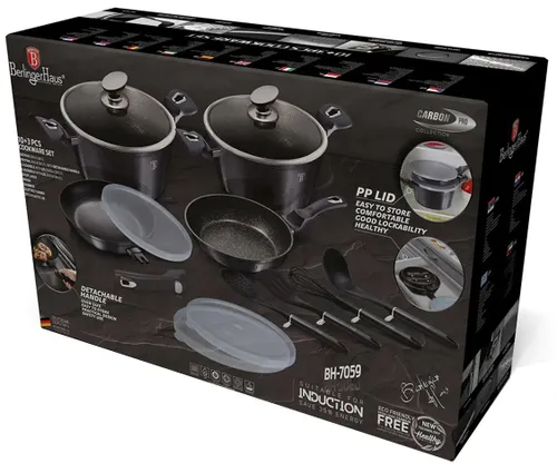 Zestaw garnków BERLINGER HAUS Metallic Line Carbon Pro Edition BH/7059 (13 elementów)