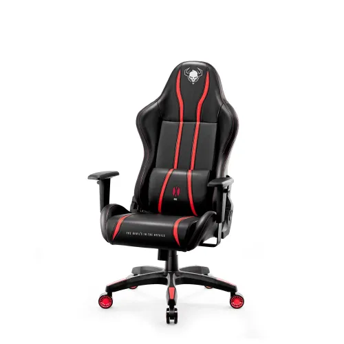 Fotel Diablo Chairs X-One 2.0 Small do 90kg Skóra ECO Czarno-czerwony