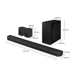 Soundbar Samsung HW-Q930D 9.1.4 Wi-Fi Bluetooth AirPlay Dolby Atmos DTS X