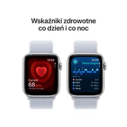 Apple Watch SE GPS + Cellular koperta 44mm aluminium srebrny opaska sportowa błękitnego obłok