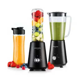Blender kielichowy MOZANO M01 Czarny (Sportowy) + 2 bidony w komplecie