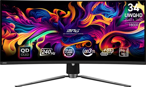 Monitor MPG 341CQPX 34.18" QD-OLED 3440x1440px 240Hz 0.03 ms [GTG] Curved