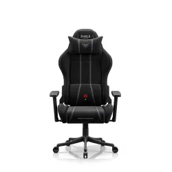 Fotel Diablo Chairs X-One 2.0 Small Burned Black Gamingowy do 90kg Tkanina Czarny