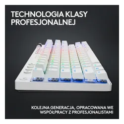 Klawiatura mechaniczna Logitech G Pro X TKL Lightspeed Tactile - GX Brown - biały